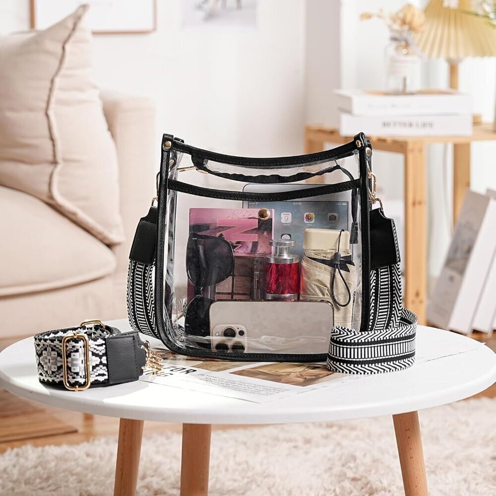 Clear Purse Stadium Approved Crossbody Bag Women Adjustable Strap Compact - Picture 5 of 7